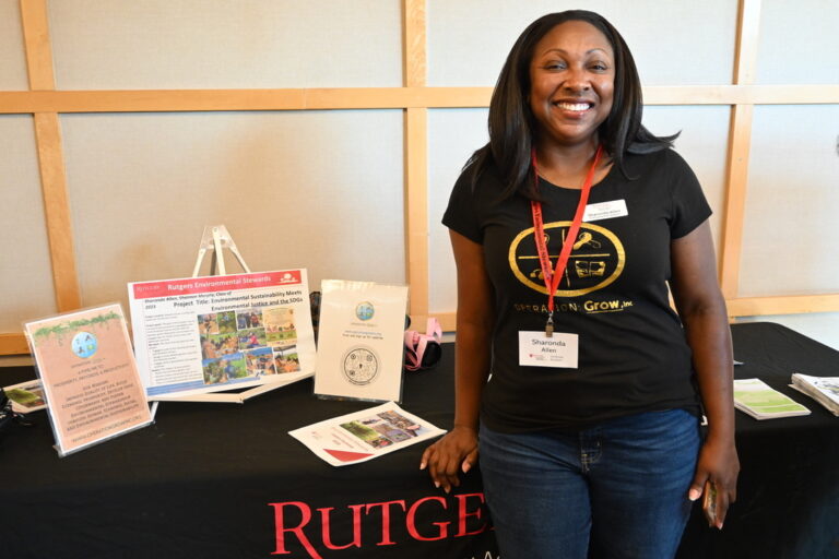 Sharonda Allen earned her Rutgers Environmental Steward certification.