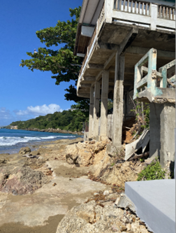 Structures on the coast of Aguadilla, Puerto Rico