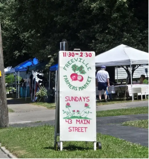 Weekly Freeville Farmers Market in the NY Finger Lakes Region.