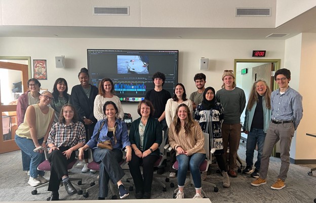 Rutgers science storytellers and SUNY ESF students work together.