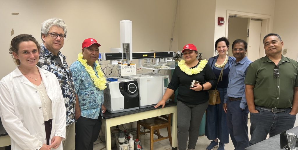 Federated States of Micronesia’s Secretary Andrew Yatilman and Secretary Elina Akinaga visit Rutgers Plant Biology labs.