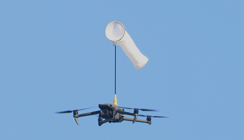 A specially designed drone collects DNA samples from the air over the Brazilian rainforest.