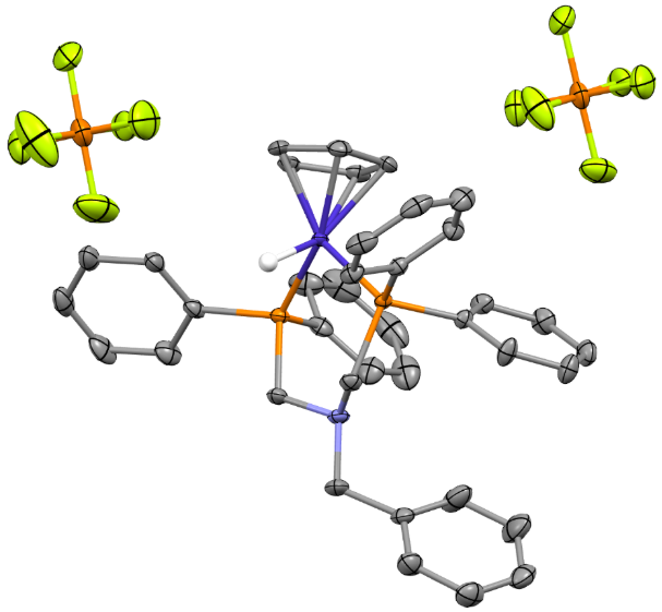 Chemical molecular structures modeling the cobalt catalyst for formate oxidation