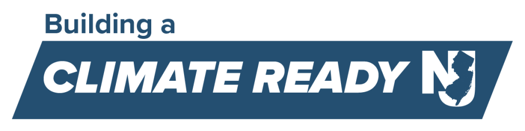 A graphic depicting the words "Building a Climate Ready NJ"