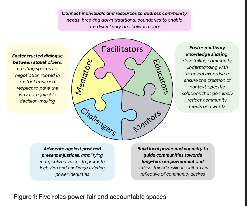 Interlocking Roles Across Successful Community-Centered Resilience Planning Case Studies. Key roles highlighted. Used with permission.