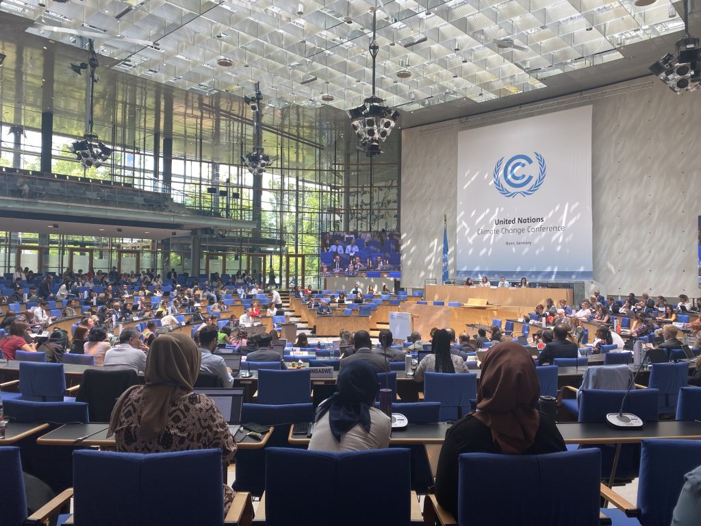 International climate negotiations meeting  in Chamber Hall, World Conference Center Bonn (Germany).