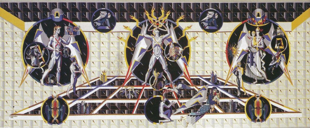 "Chernobyl" Alexander Kishchenko 1991, Tapestry, UN General Assembly. Used with permission.