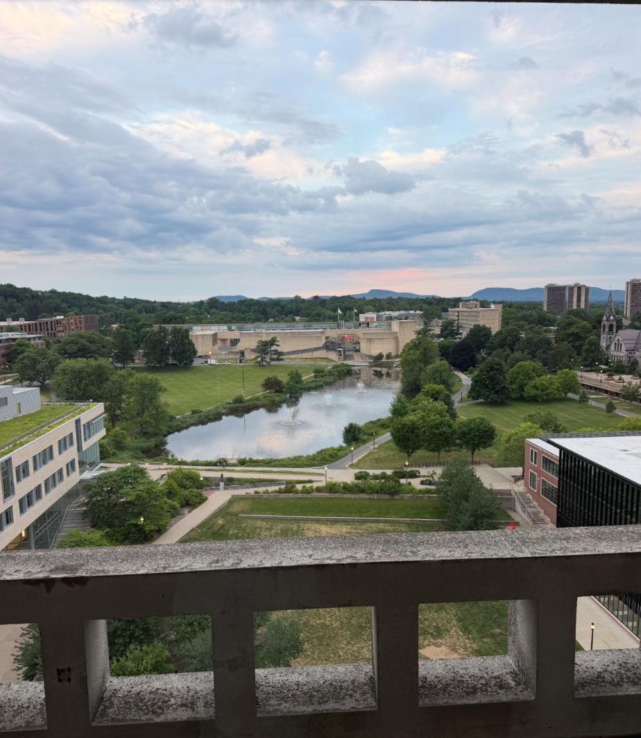Beautiful campus at the University of Massachusetts in Amherst Massachusetts.
